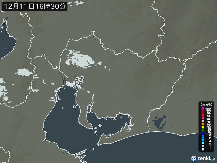 愛知県の雨雲レーダー(過去)