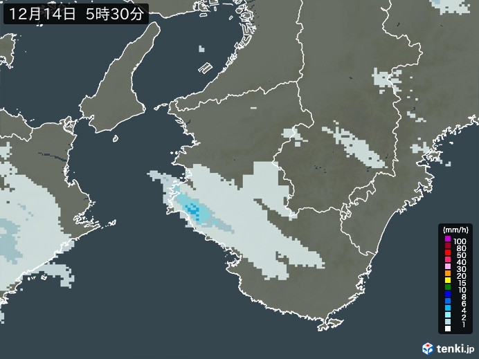 和歌山県の雨雲レーダー(過去)