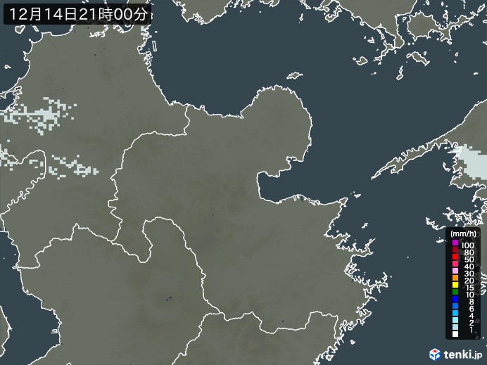 大分県の雨雲レーダー(過去)