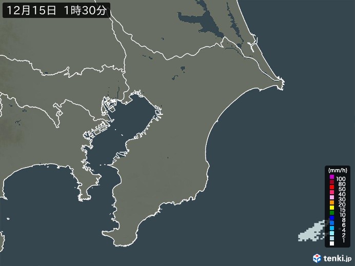 千葉県の雨雲レーダー(過去)