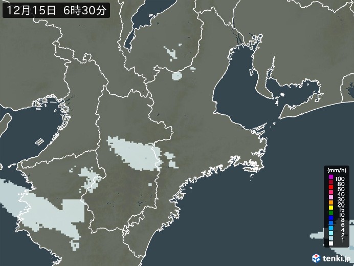 三重県の雨雲レーダー(過去)