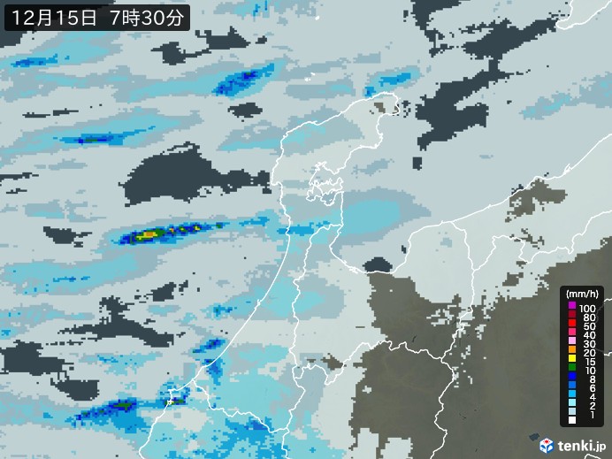 石川県の雨雲レーダー(過去)