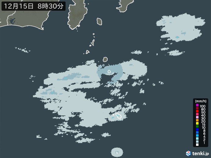 伊豆諸島(東京都)の雨雲レーダー(過去)