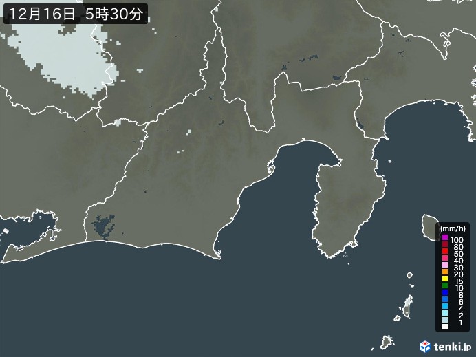 静岡県の雨雲レーダー(過去)