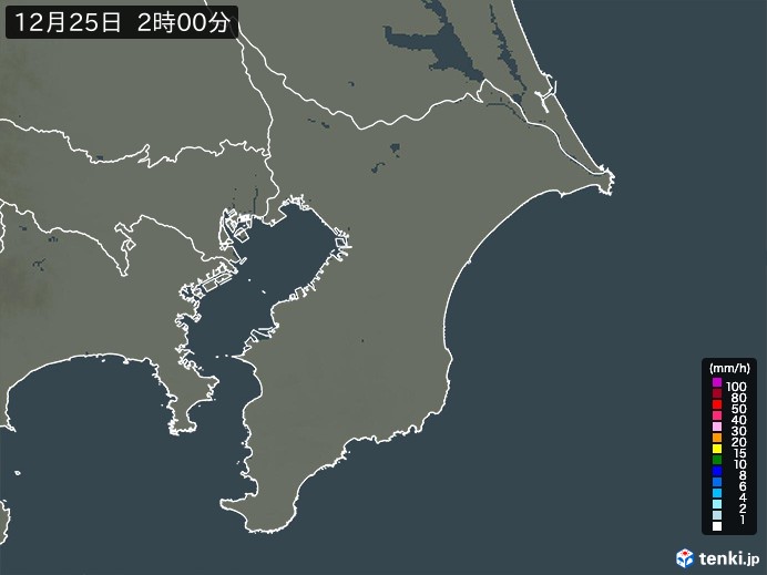 千葉県の雨雲レーダー(過去)