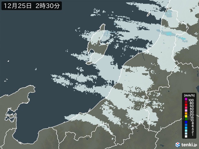 新潟県の雨雲レーダー(過去)