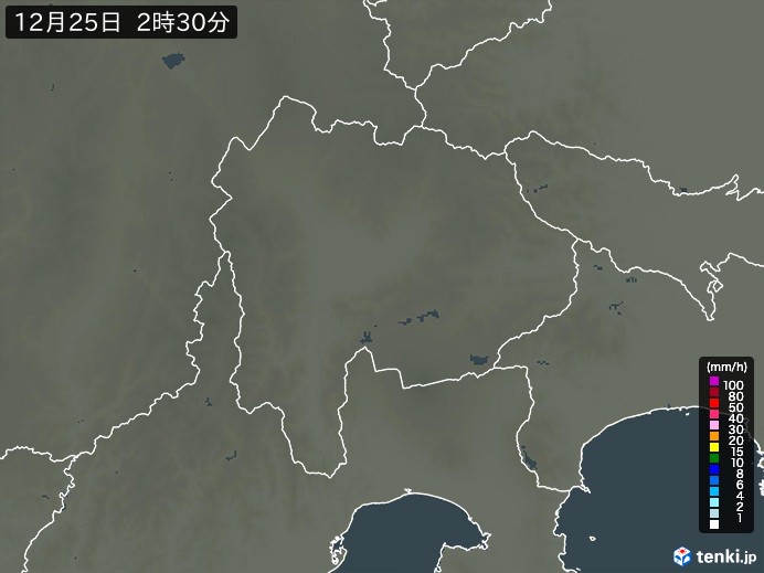 山梨県の雨雲レーダー(過去)