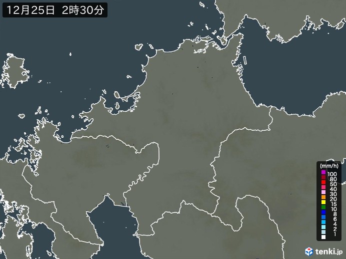 福岡県の雨雲レーダー(過去)