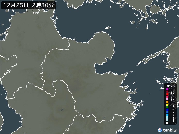 大分県の雨雲レーダー(過去)