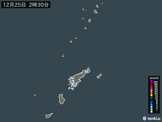 奄美諸島(鹿児島県)の雨雲レーダー(過去)