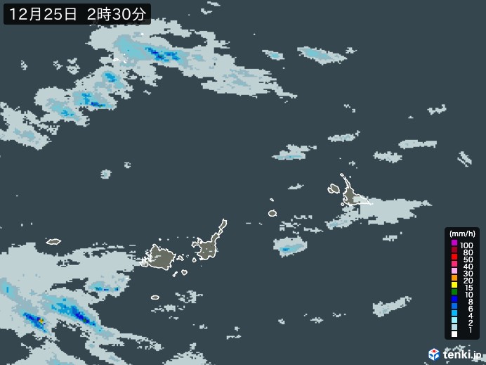 宮古島・石垣・与那国(沖縄県)の雨雲レーダー(過去)