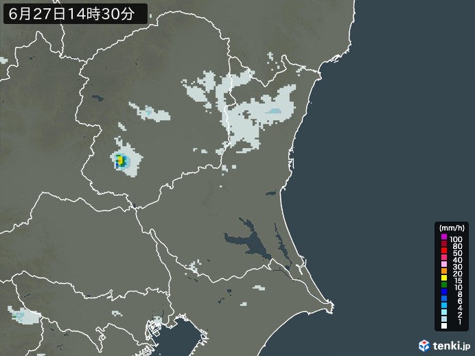茨城県の雨雲レーダー(過去)