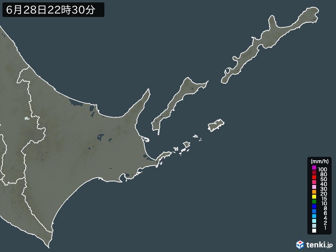 道東の雨雲レーダー(過去)