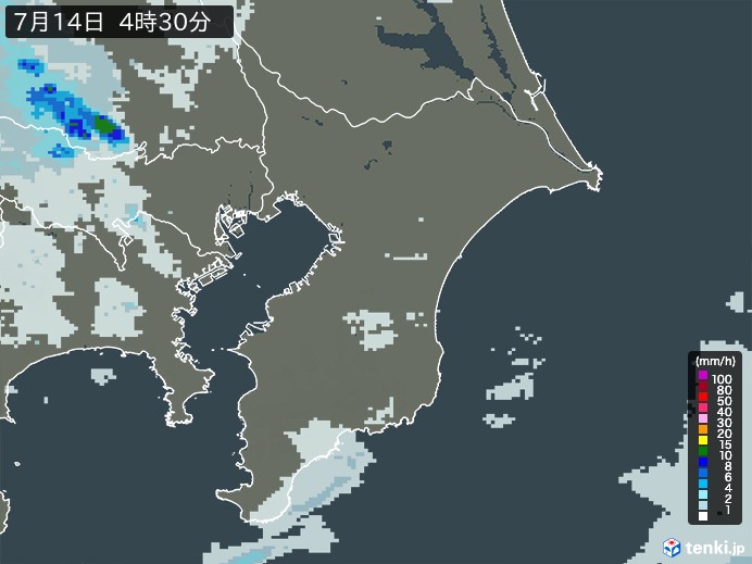 千葉県の雨雲レーダー(過去)