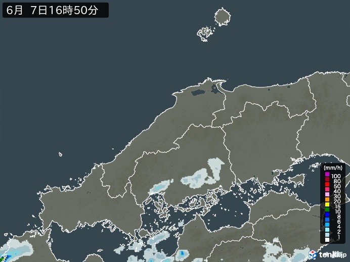 中国地方の雨雲レーダー(実況) - 日本気象協会 tenki.jp