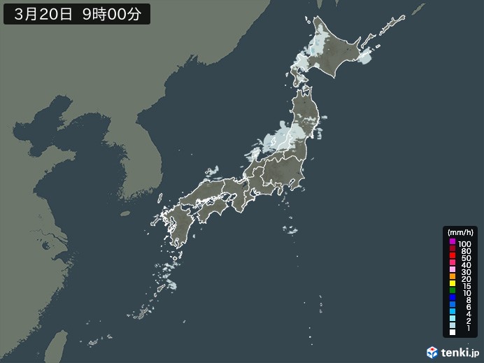 雨雲の動き(予報)