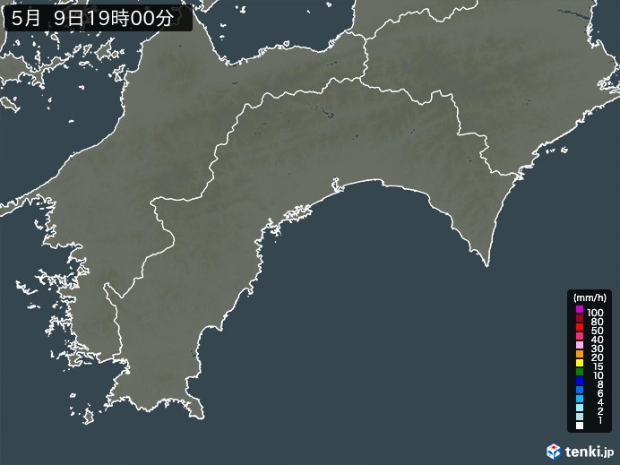 高知県の雨雲レーダー(予報)