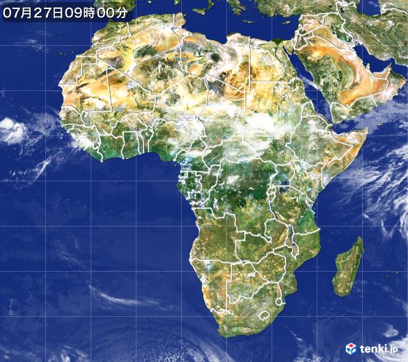 アフリカの気象衛星(2024年07月27日09:00発表)