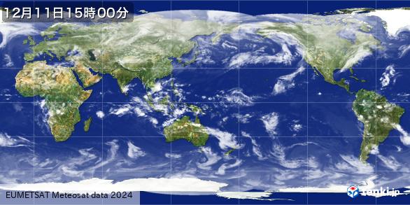 世界の気象衛星(12月11日15時(日本時)観測)