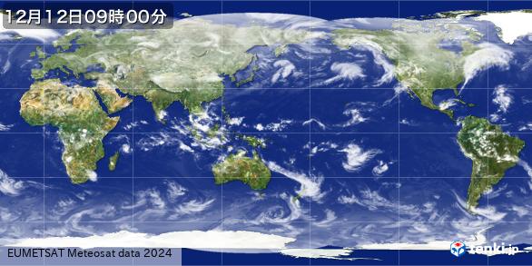 世界の気象衛星(2024年12月12日09:00発表)