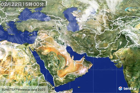 中東の気象衛星(2025年02月22日15:00発表)