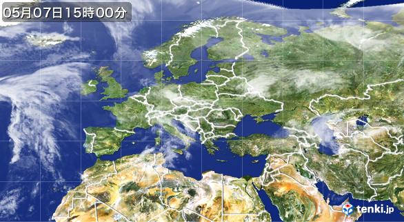 ヨーロッパの衛星写真