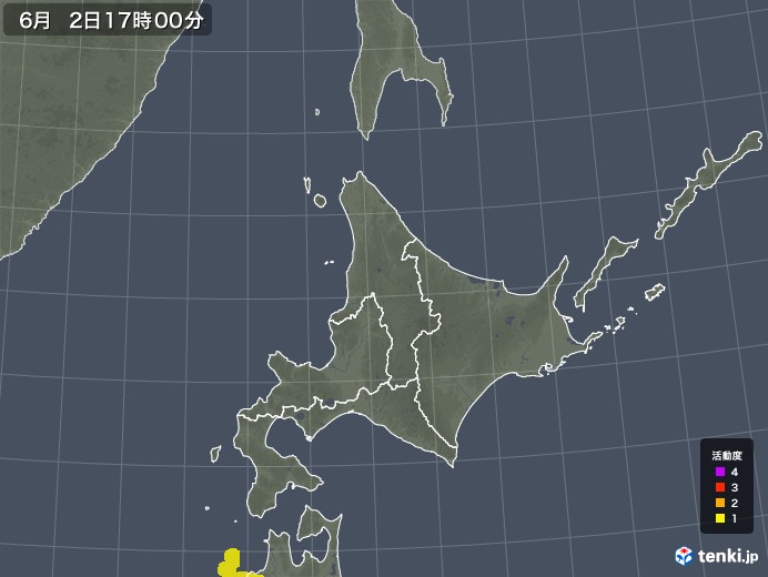 北海道地方の雷レーダー(予報)