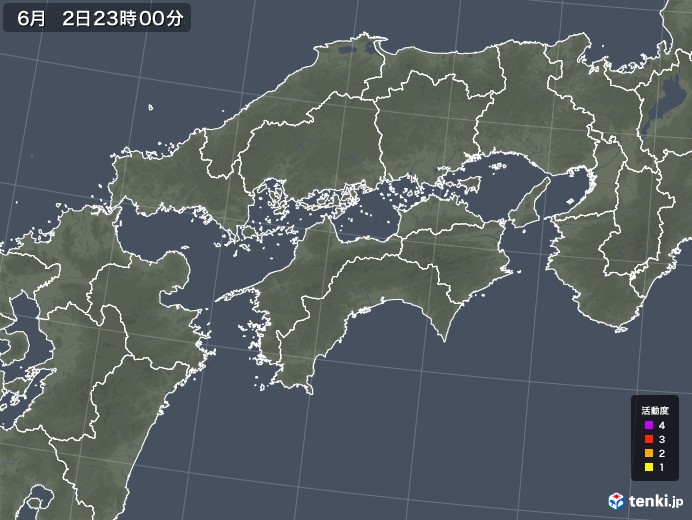 四国地方の雷レーダー(予報)