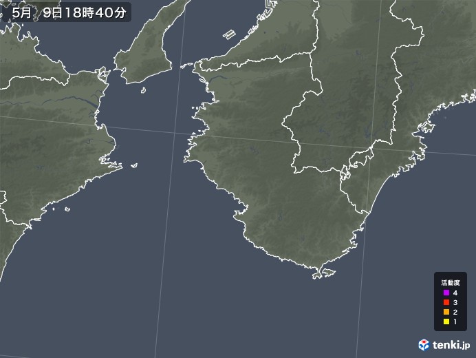 和歌山県の雷レーダー(予報)