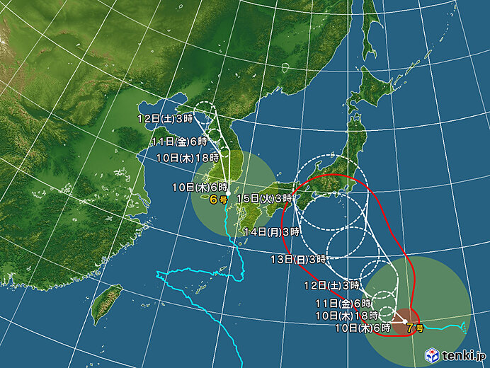 台風情報・日本広域(2023年08月10日06時現在)