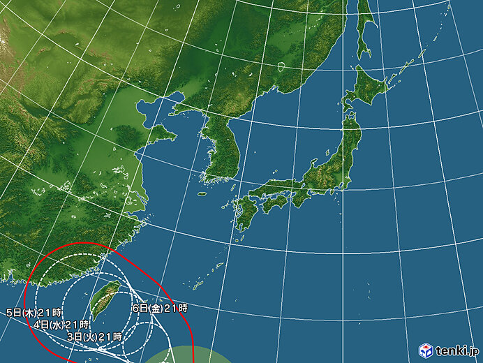 台風情報・日本広域(2023年10月01日21時現在)