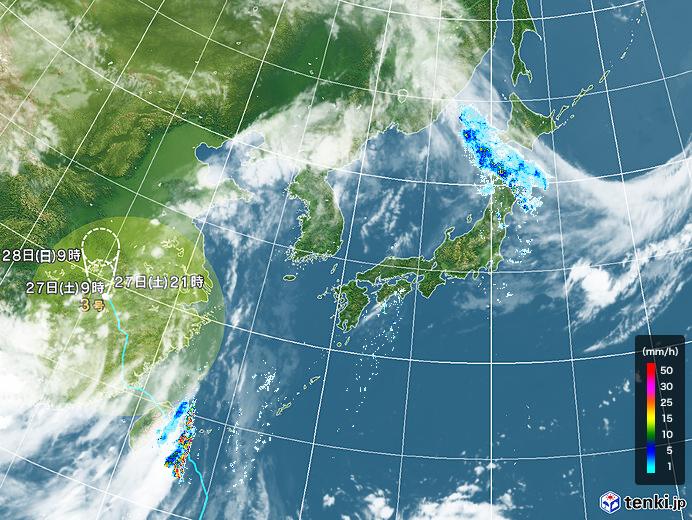 台風情報・日本広域(2024年07月27日09時現在)