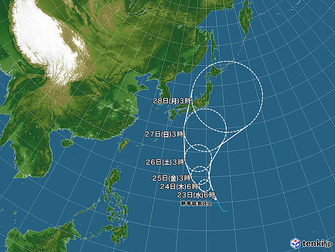 台風情報・日本広域(2021年06月23日06時現在)