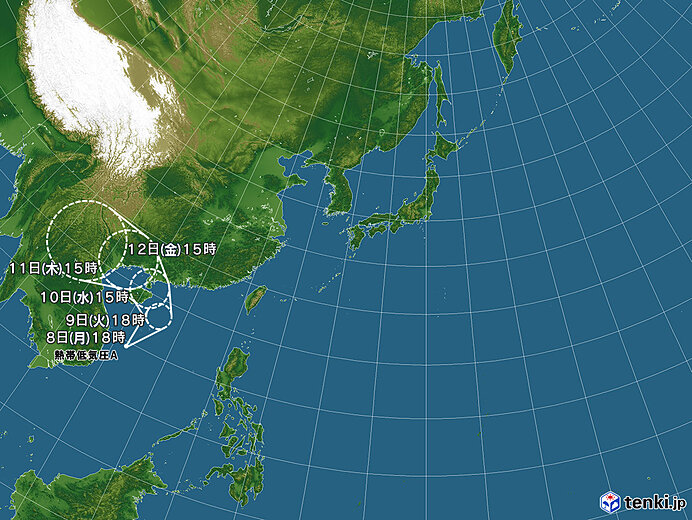 台風情報・日本広域(2022年08月08日18時現在)