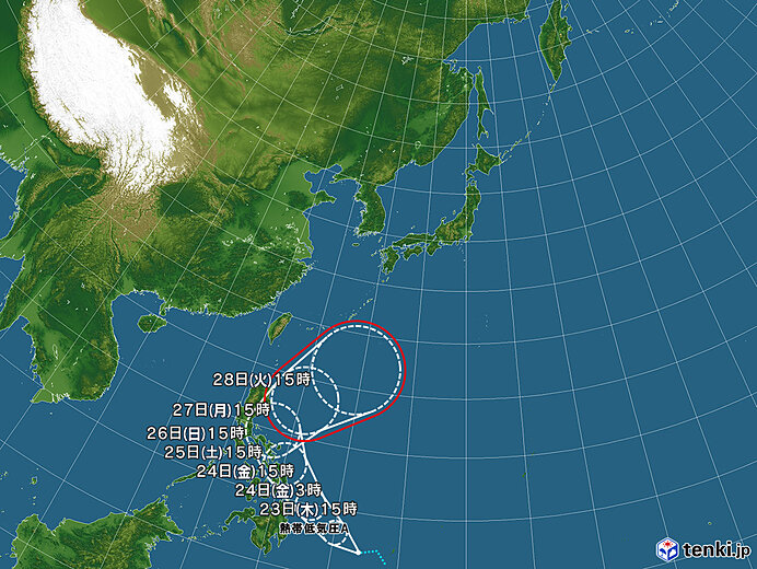 台風情報・日本広域(2024年05月23日15時現在)