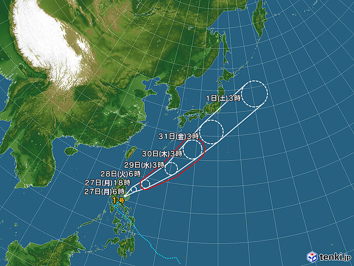 台風情報・日本広域(2024年05月27日06時現在)