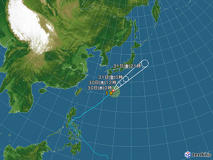 台風情報・日本広域(2024年05月30日 00時現在)