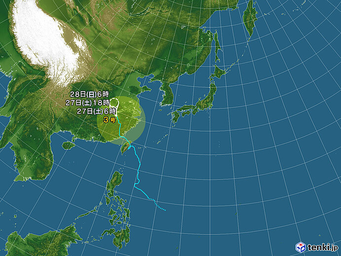 台風情報・日本広域(2024年07月27日06時現在)