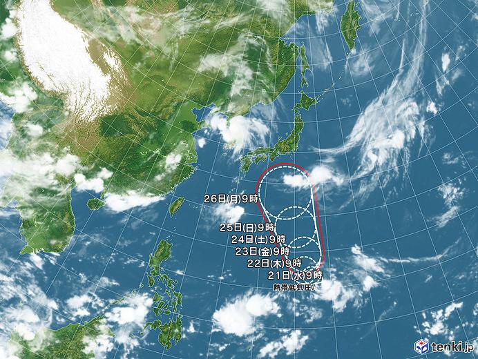 台風情報・日本広域(2024年08月21日09時現在)