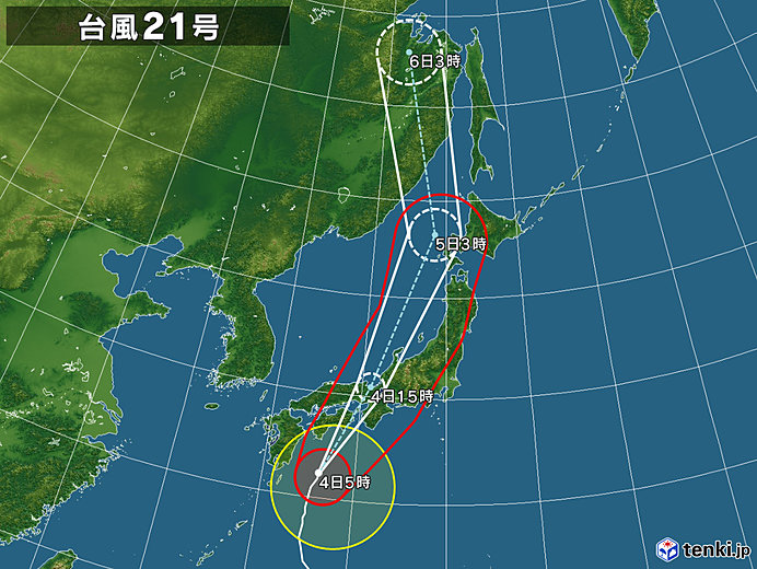 21号拡大(2018年09月04日 05時現在)