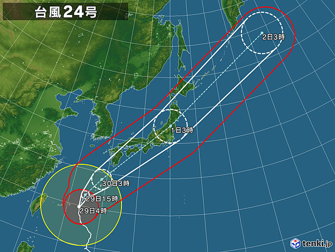 24号拡大(2018年09月29日 04時現在)