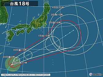 台風18号画像