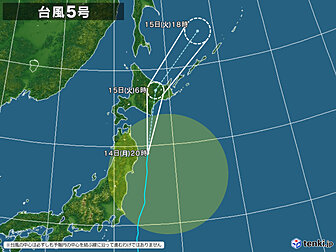 台風5号画像