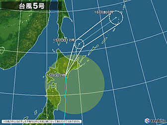 台風5号画像