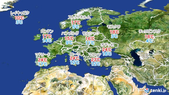 ヨーロッパ 旧ソ連の天気 日本気象協会 Tenki Jp
