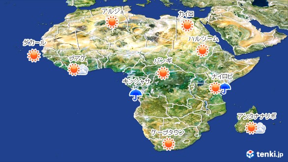 アフリカの天気 日本気象協会 Tenki Jp